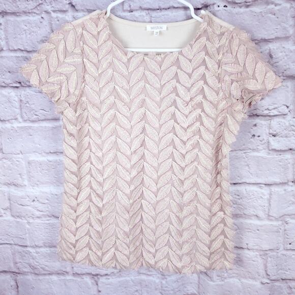 Anthropologie Tops - Weston Anthro Plume point top blush pink XS blouse
